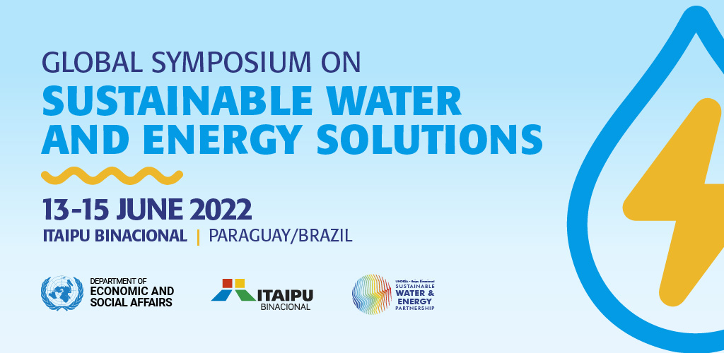 Banner do Primeiro Simpósio Global de Soluções Sustentáveis de Água e Energia